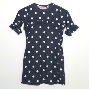 Mia Chica Polka Dot Ruffle Dress S
